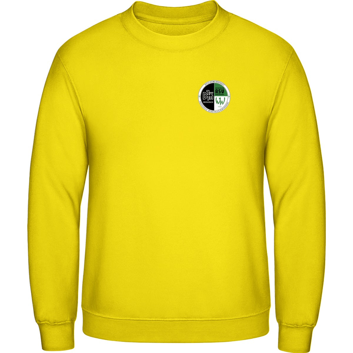 AWDis Sweat Basic Sweatshirt Herren JH030 – Vereinslogo herzseitig Sun Yellow Vorderseite
