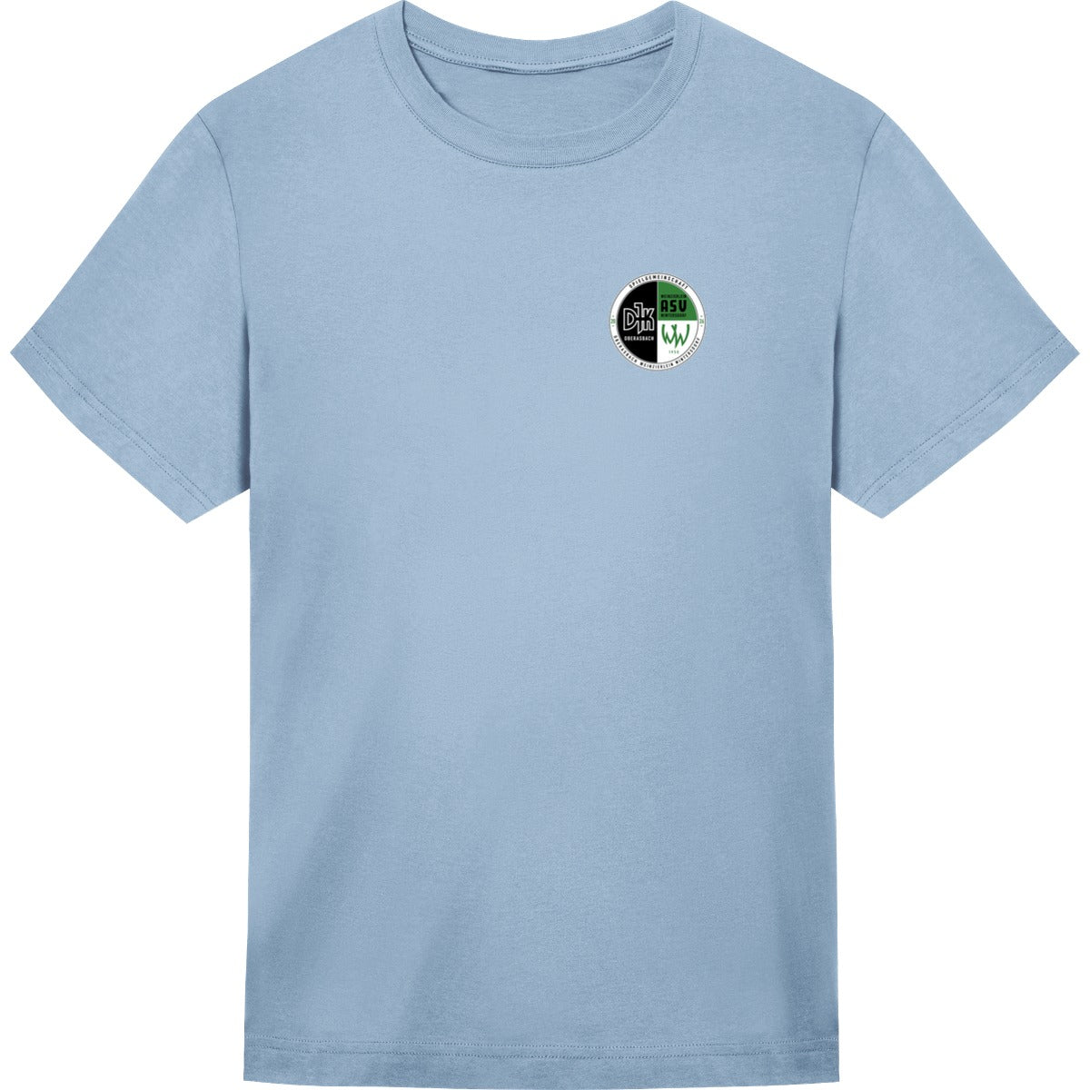 Unisex Oversize T-Shirt JT009 – Vereinslogo herzseitig Sky Blue Vorderseite
