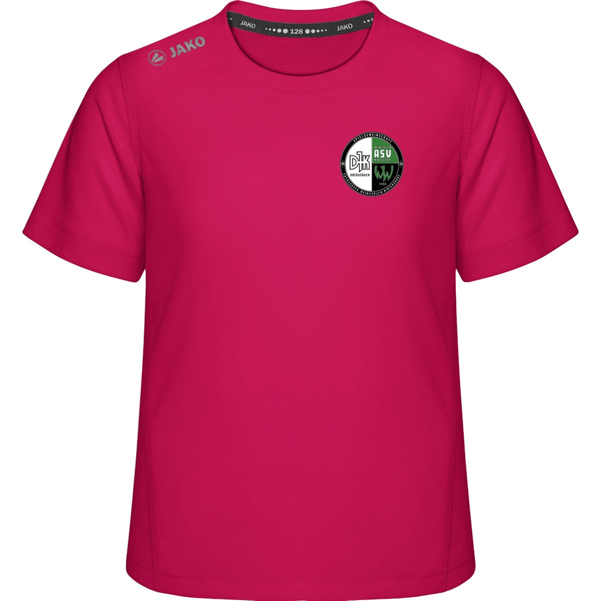 Premium Laufshirt Run 2.0 Kinder 6175K – Vereinslogo herzseitig Pink Vorderseite
