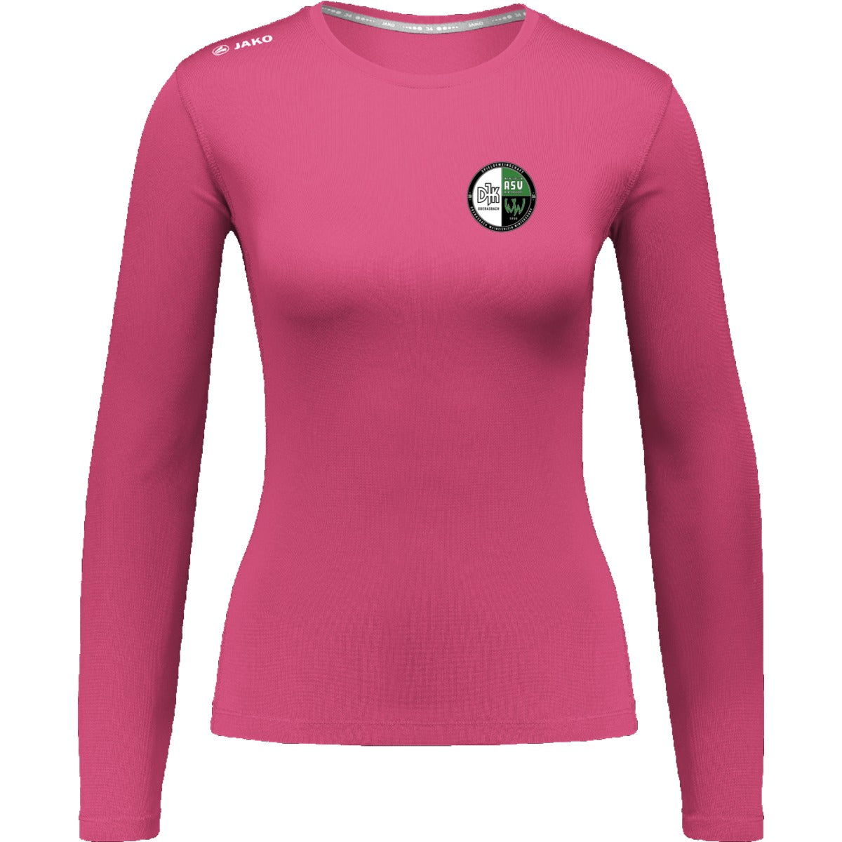 6475W-Damen-LSL – Vereinslogo herzseitig Pink Vorderseite