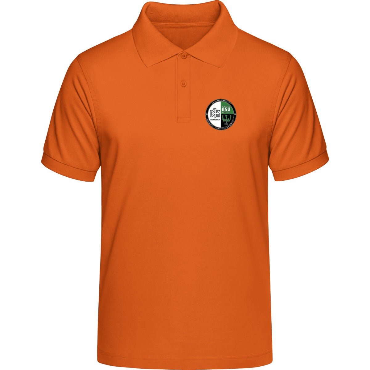 HAKRO POLOSHIRT CLASSIC H0810 – Vereinslogo herzseitig Orange Vorderseite