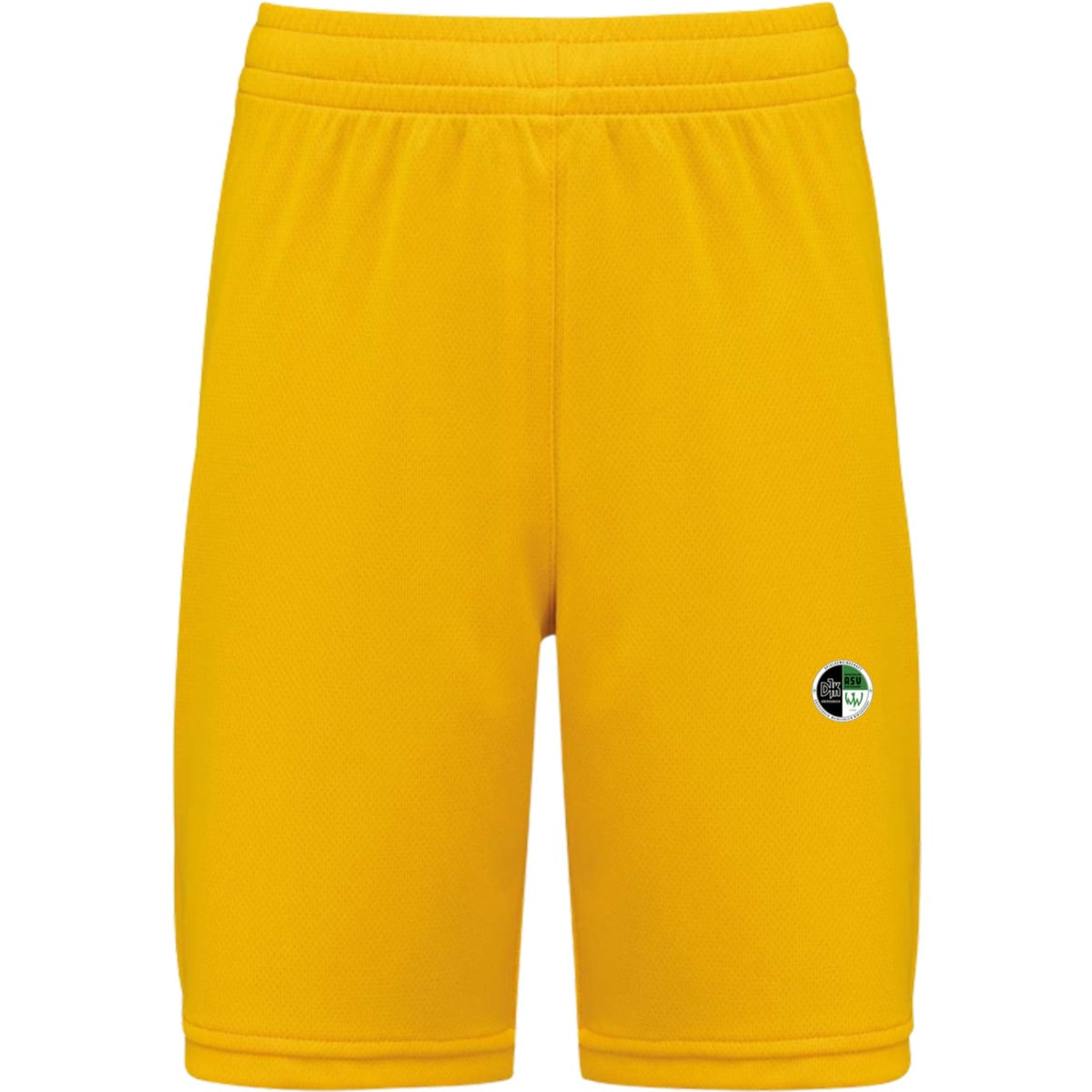 Basketballshorts Herren PA1050 – Vereinslogo herzseitig Sporty Yellow Vorderseite