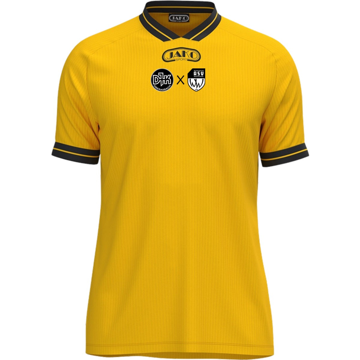 JAKO Trikot Retro KA 4247 – Retro-Trikot kombiniertes Logo Gelb Vorderseite