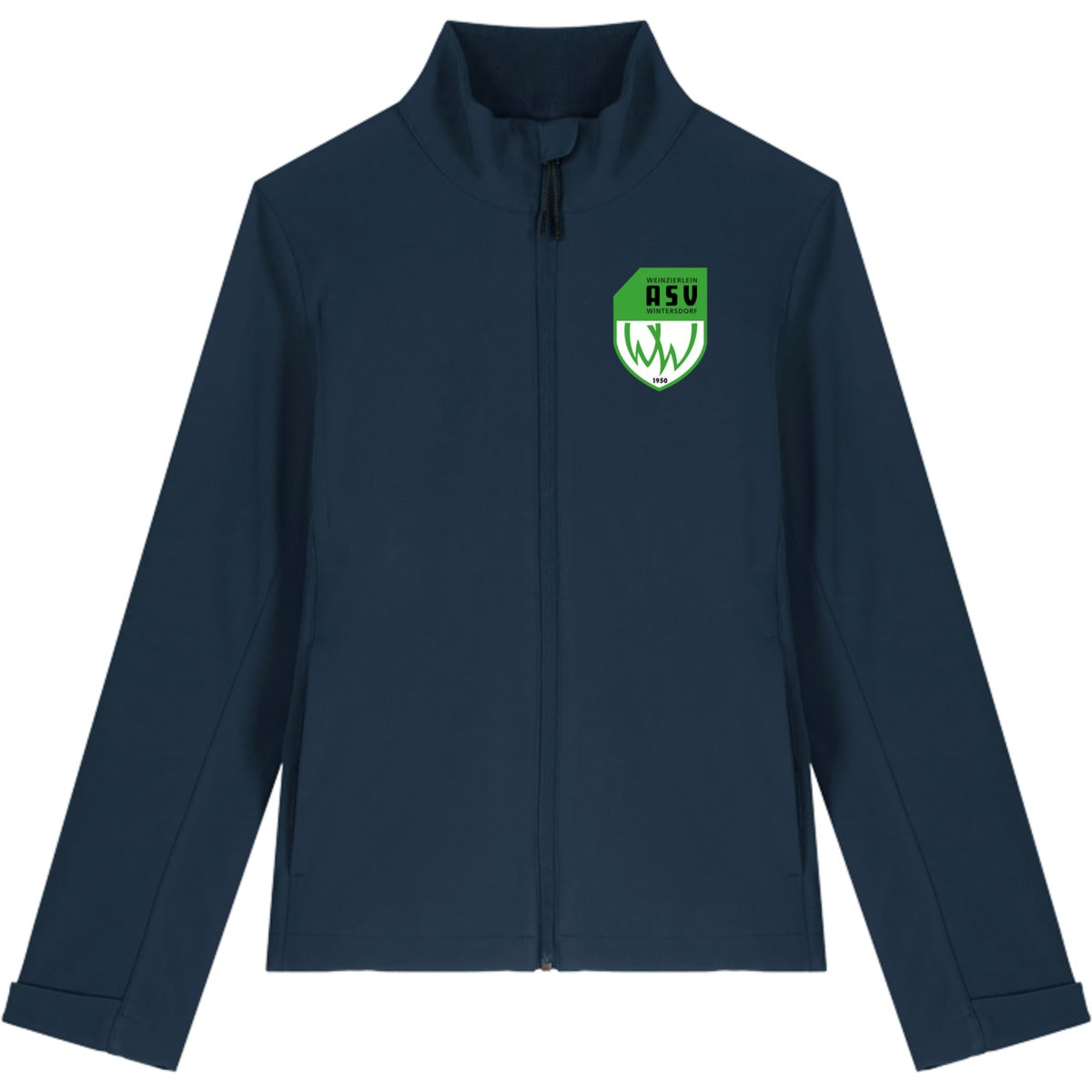 Damen Softshelljacke Stella Navigator STJW166 – ASV-Wappen herzseitig French Navy Vorderseite