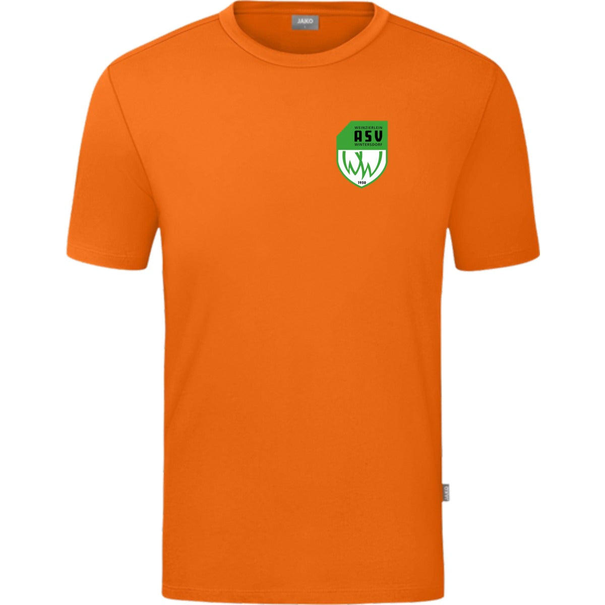 JAKO T-Shirt Organic C6120 – ASV-Wappen herzseitig Orange Vorderseite