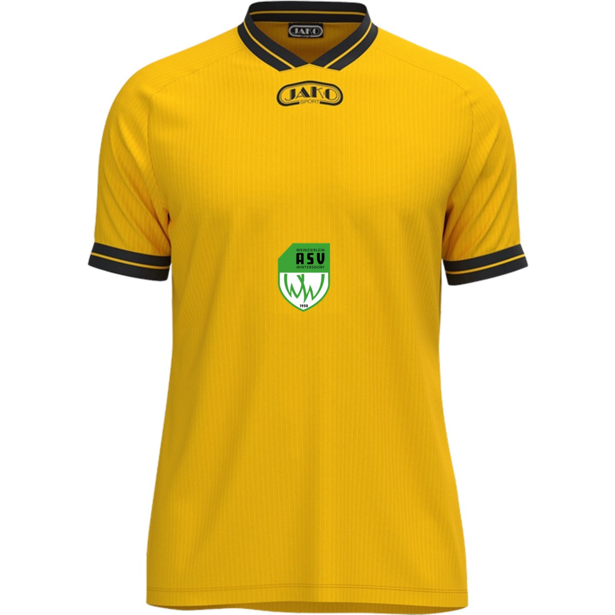 JAKO Trikot Retro KA 4247 – ASV-Wappen exklusiv Gelb Vorderseite