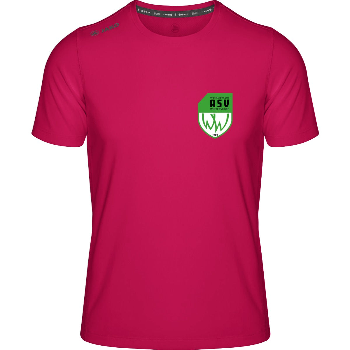 Premium Laufshirt Run 2.0 Herren 6175 – ASV-Wappen herzseitig Pink Vorderseite
