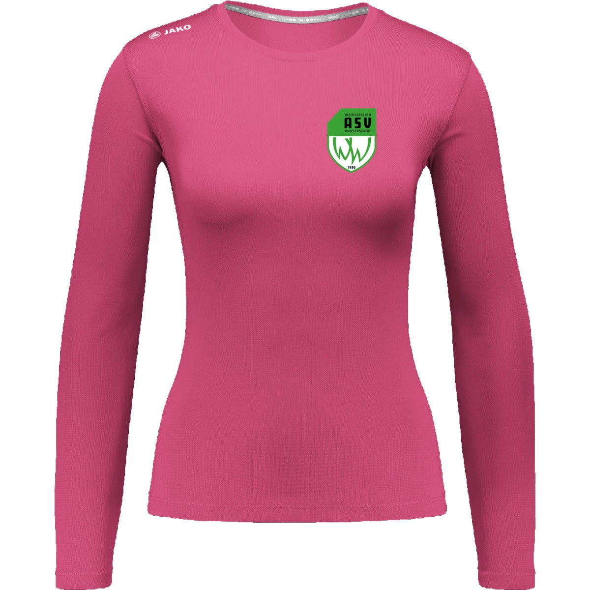 6475W-Damen-LSL – ASV-Wappen herzseitig Pink Vorderseite