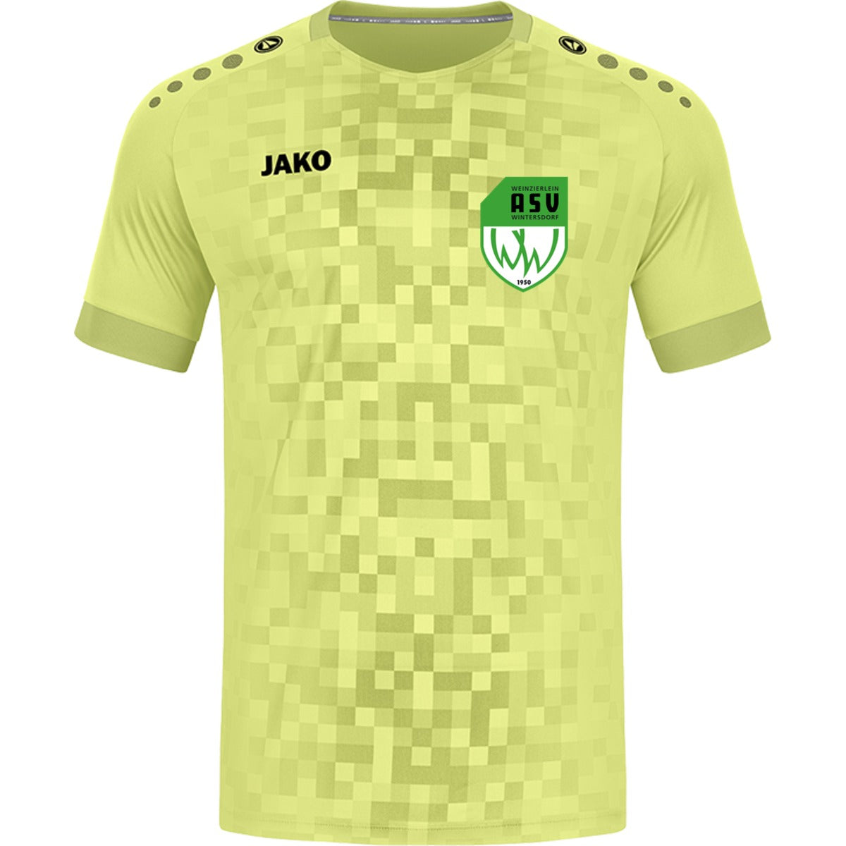 4241-Jako-Pixel-Unisex – ASV-Wappen herzseitig Leuchtgelb Vorderseite