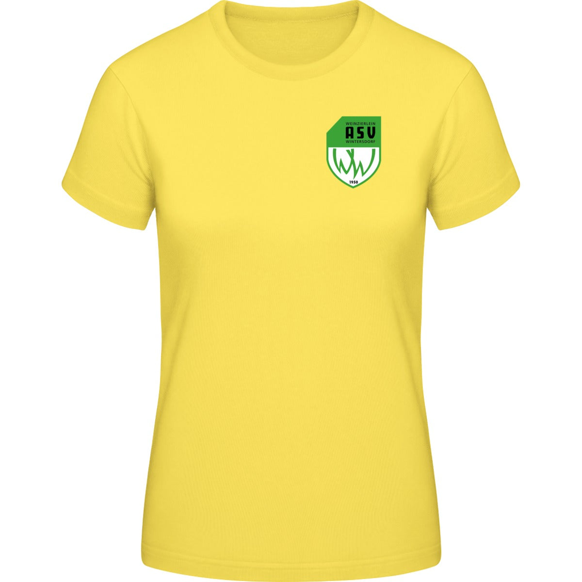B&C #E190 T-Shirt Women – ASV-Wappen herzseitig Solar Yellow Vorderseite