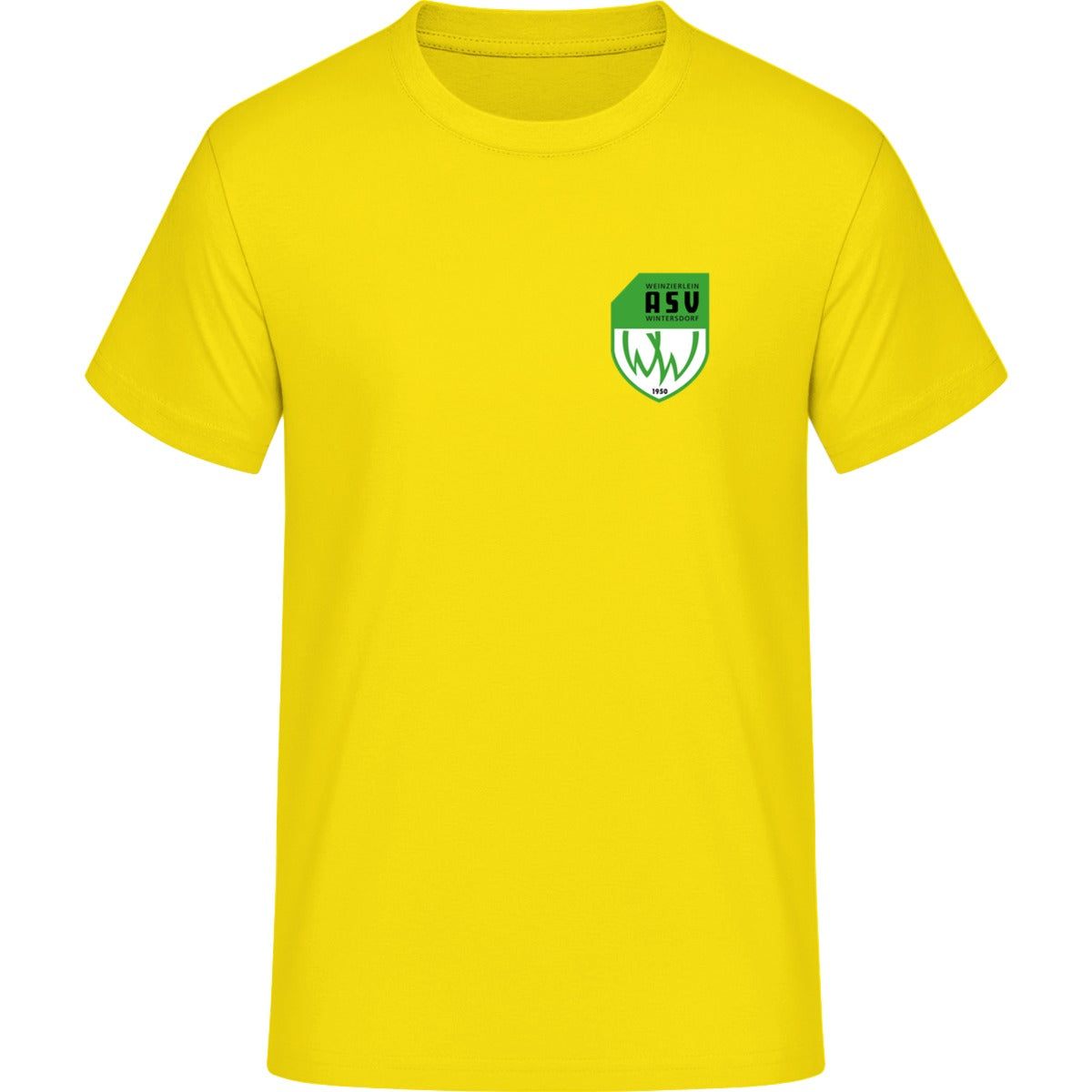 Generic Herren T-Shirt DS001 – ASV-Wappen herzseitig Gelb Vorderseite