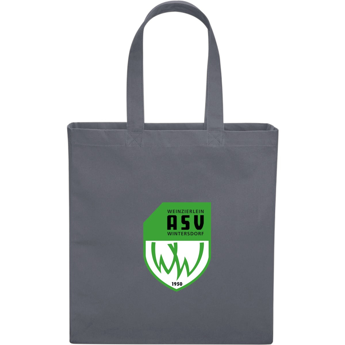 Classic Canvas Shopper WM108 – ASV-Wappen mittig groß Graphite Grey Vorderseite