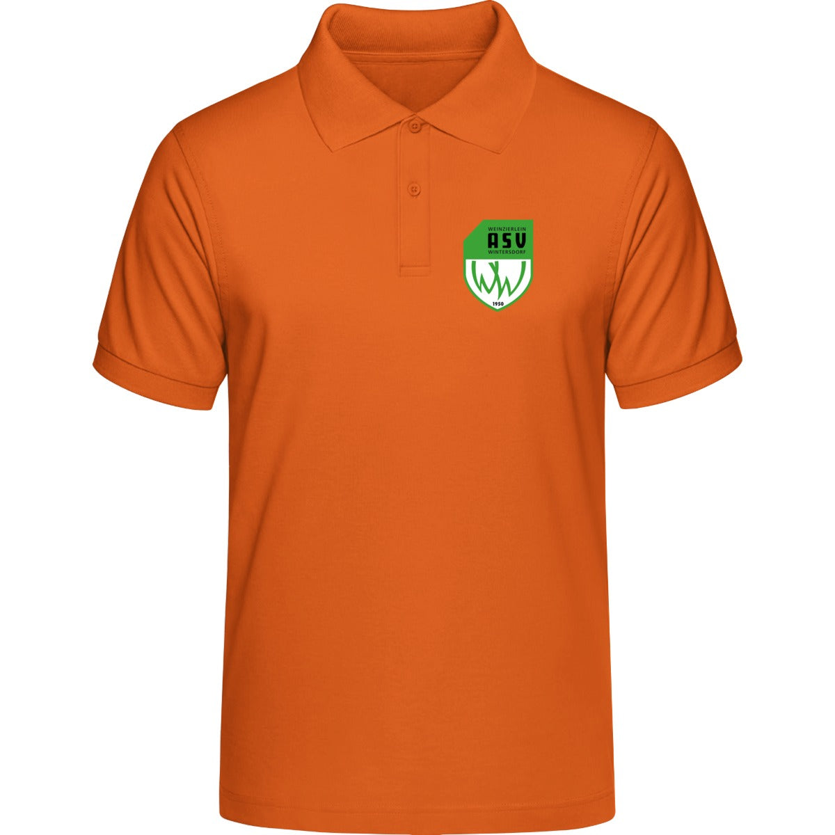 HAKRO Poloshirt MIKRALINAR H0816 – ASV-Wappen herzseitig Orange Vorderseite