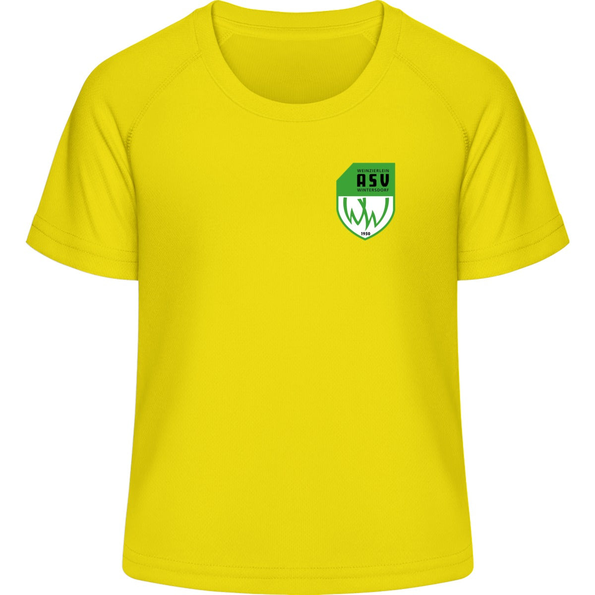 Kids Active T TK004 – ASV-Wappen herzseitig Ultra Yellow Vorderseite