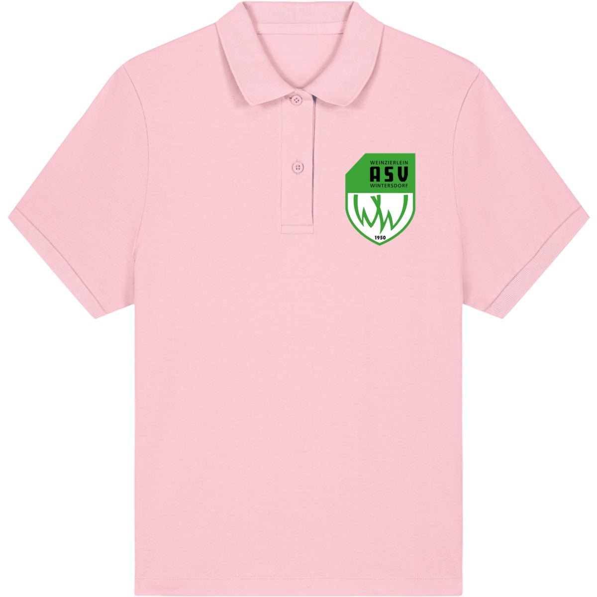 Das ikonische Damen-Polo Coaster STPW977 – ASV-Wappen herzseitig Cotton Pink Vorderseite