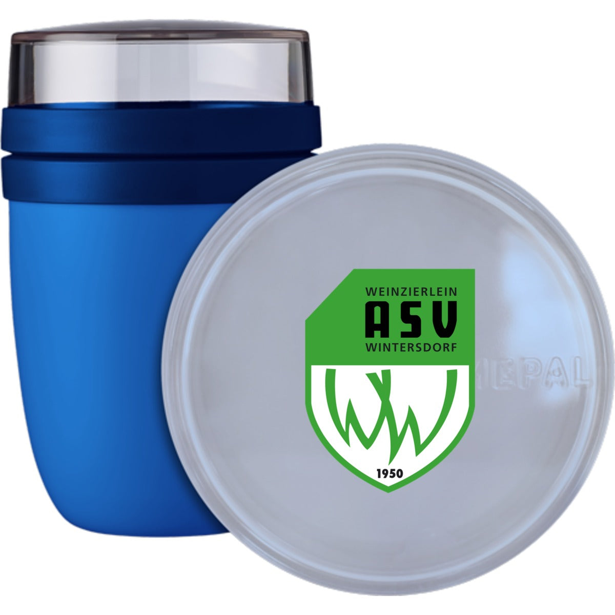 Mepal Lunchpot Ellipse mini Joghurtbecher to Go gestalten LP01 – ASV-Wappen mittig groß Vivid Blue Vorderseite