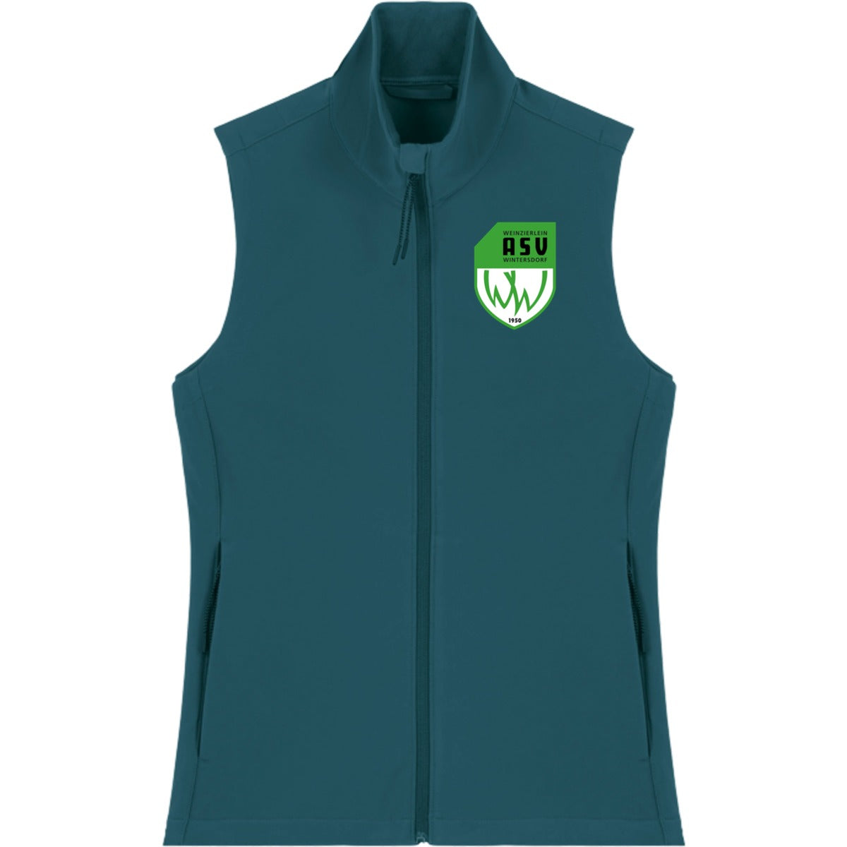 Nachhaltige Softshell-Weste Damen Stella Trail Blazer STJW236 – ASV-Wappen herzseitig Stargazer Vorderseite