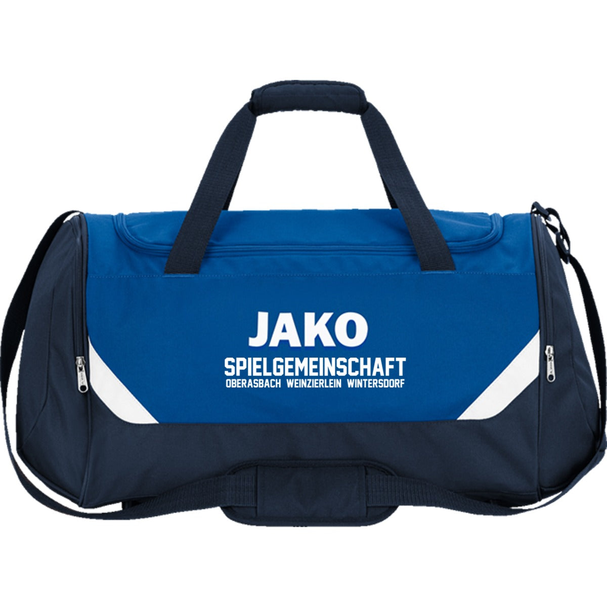JAKO Sporttasche Iconic 1924 – Neues Design Royal/Marine Vorderseite
