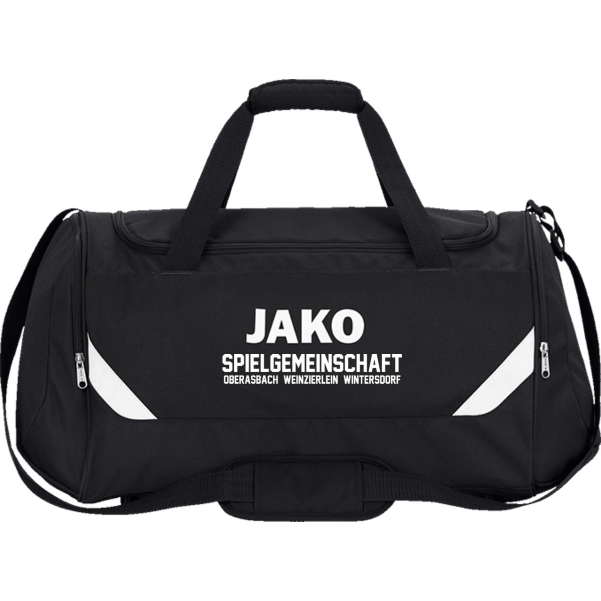 JAKO Sporttasche Iconic 1924 – Neues Design Schwarz Vorderseite