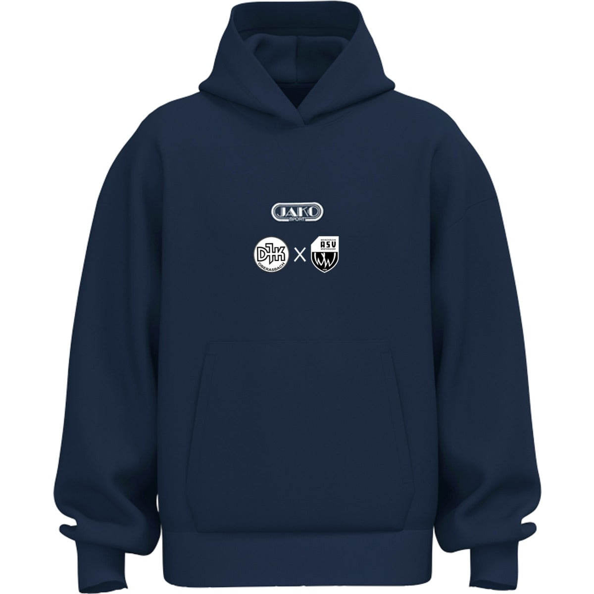 JAKO Wardrobe Bio-Kapuzensweat 6761 – Neues Design Marine Vorderseite