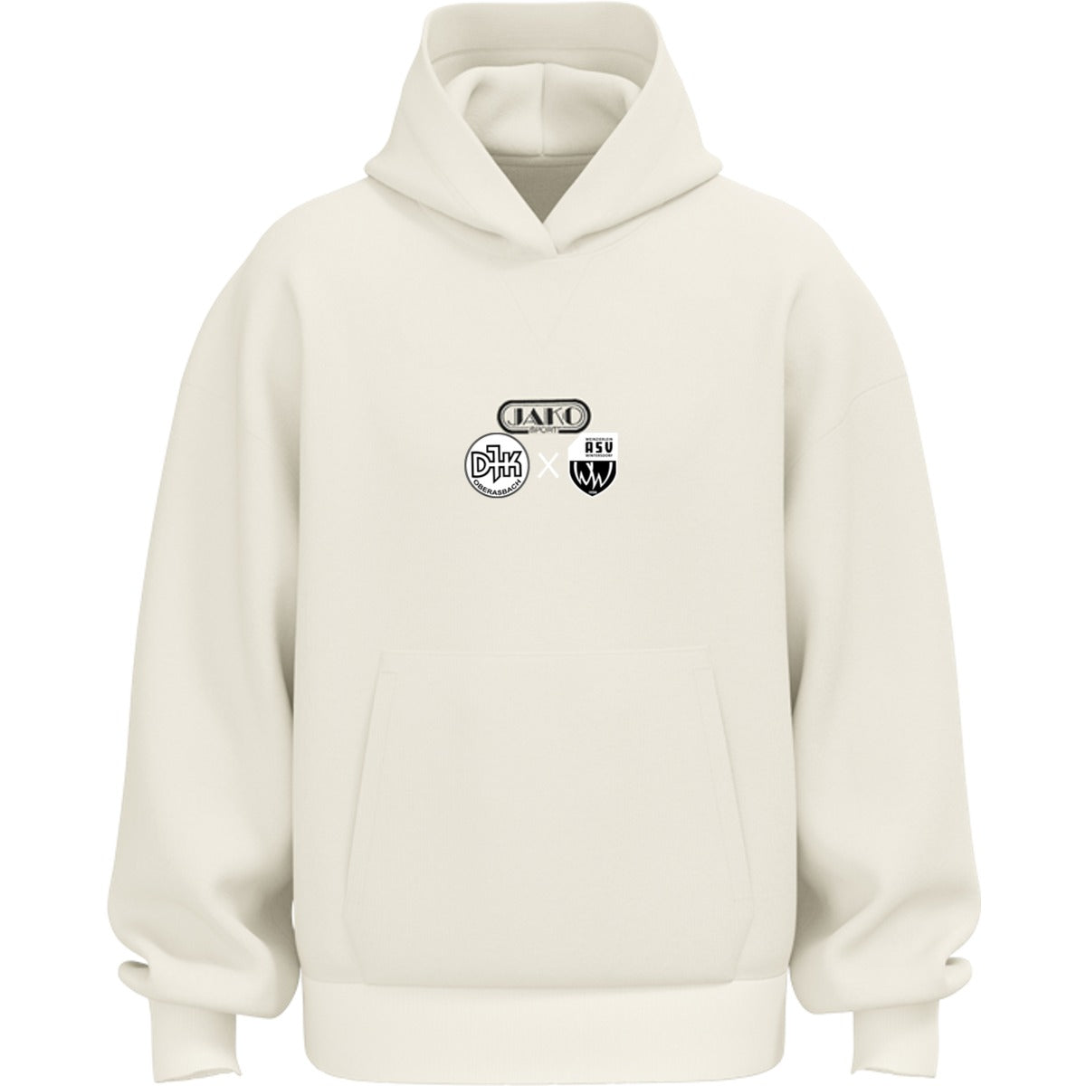 JAKO Wardrobe Bio-Kapuzensweat 6761 – Neues Design Off White Vorderseite