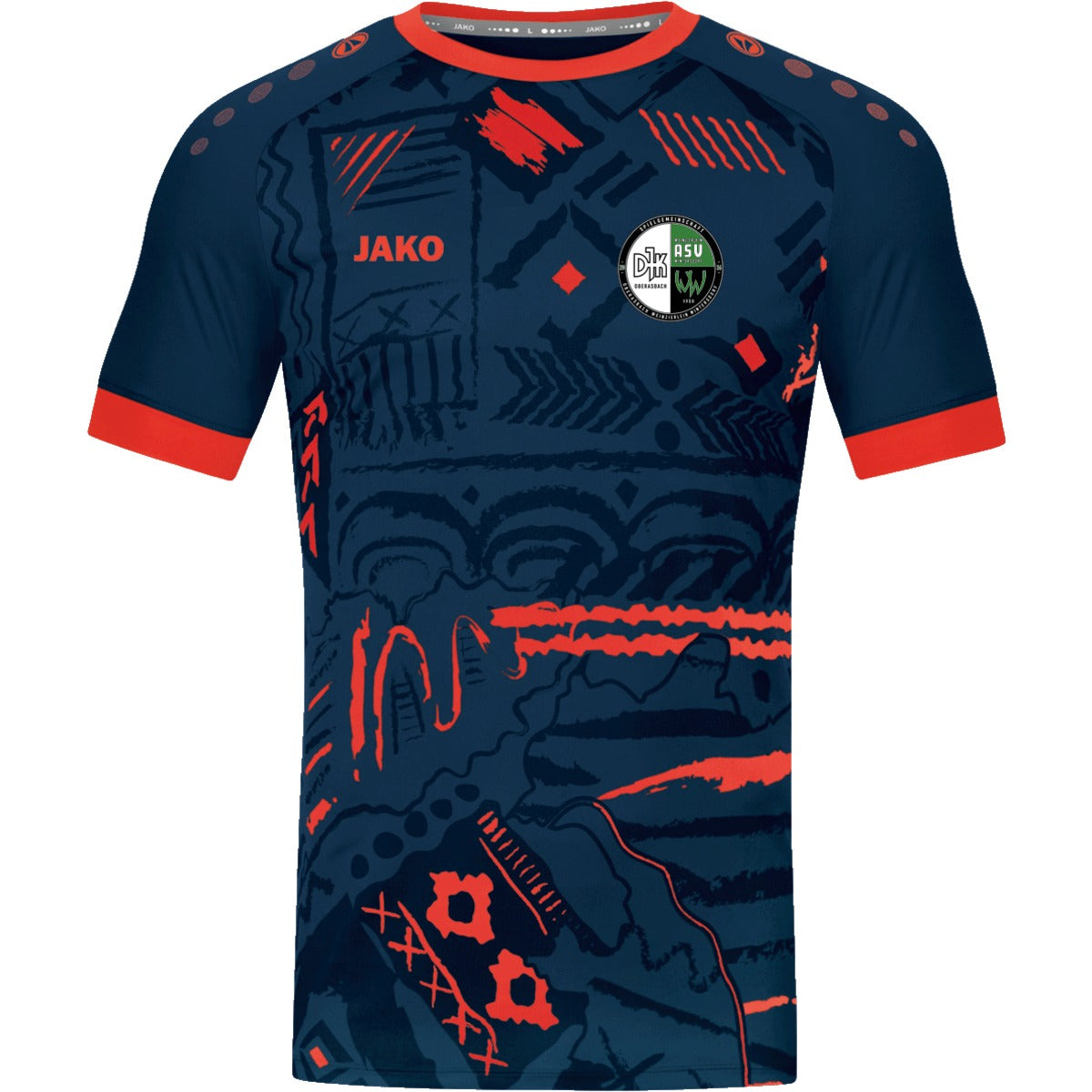 4211-Unisex-Tropicana – Vereinslogo herzseitig Navy/Flame Vorderseite