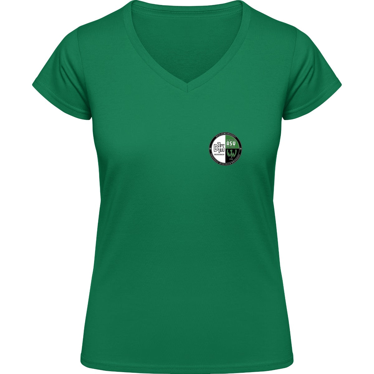 NO. 126 HAKRO DAMEN V-SHIRT CLASSIC – Vereinslogo herzseitig Kellygrün Vorderseite