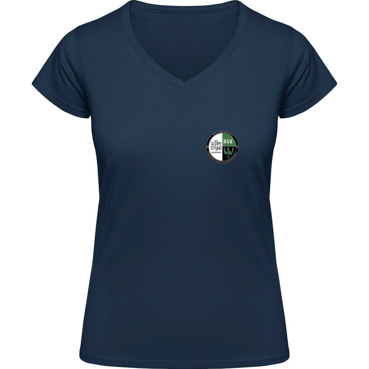 NO. 126 HAKRO DAMEN V-SHIRT CLASSIC – Vereinslogo herzseitig Tinte Vorderseite