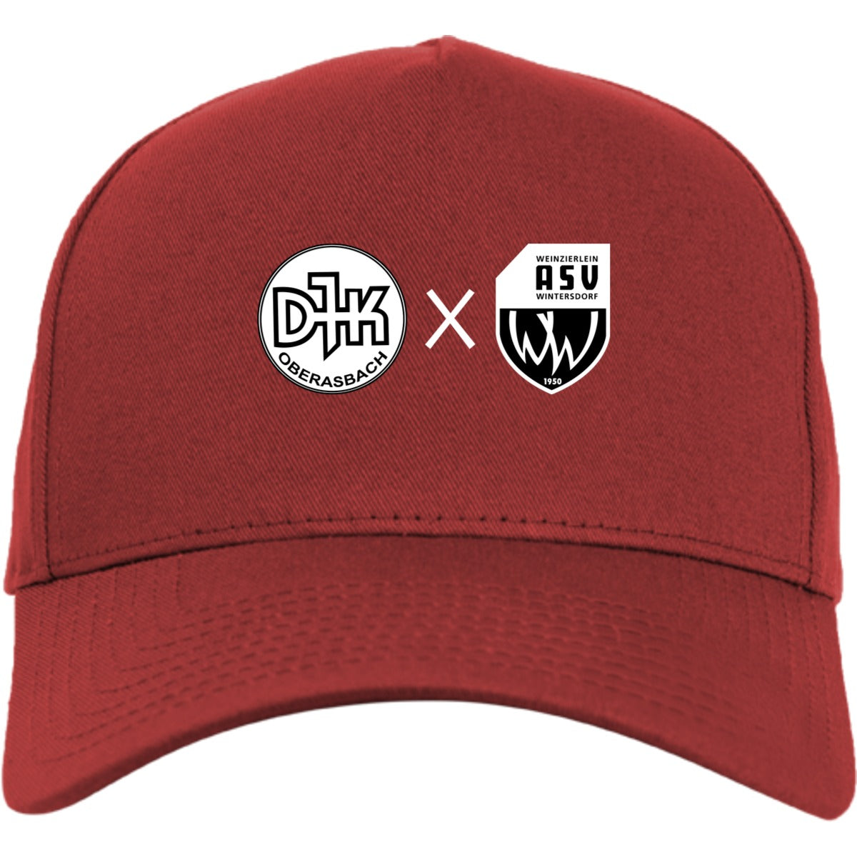 Flexfit 5-Panel Curved Classic Cap mit Snapback FX7707 – Neues Design Mars Red Vorderseite
