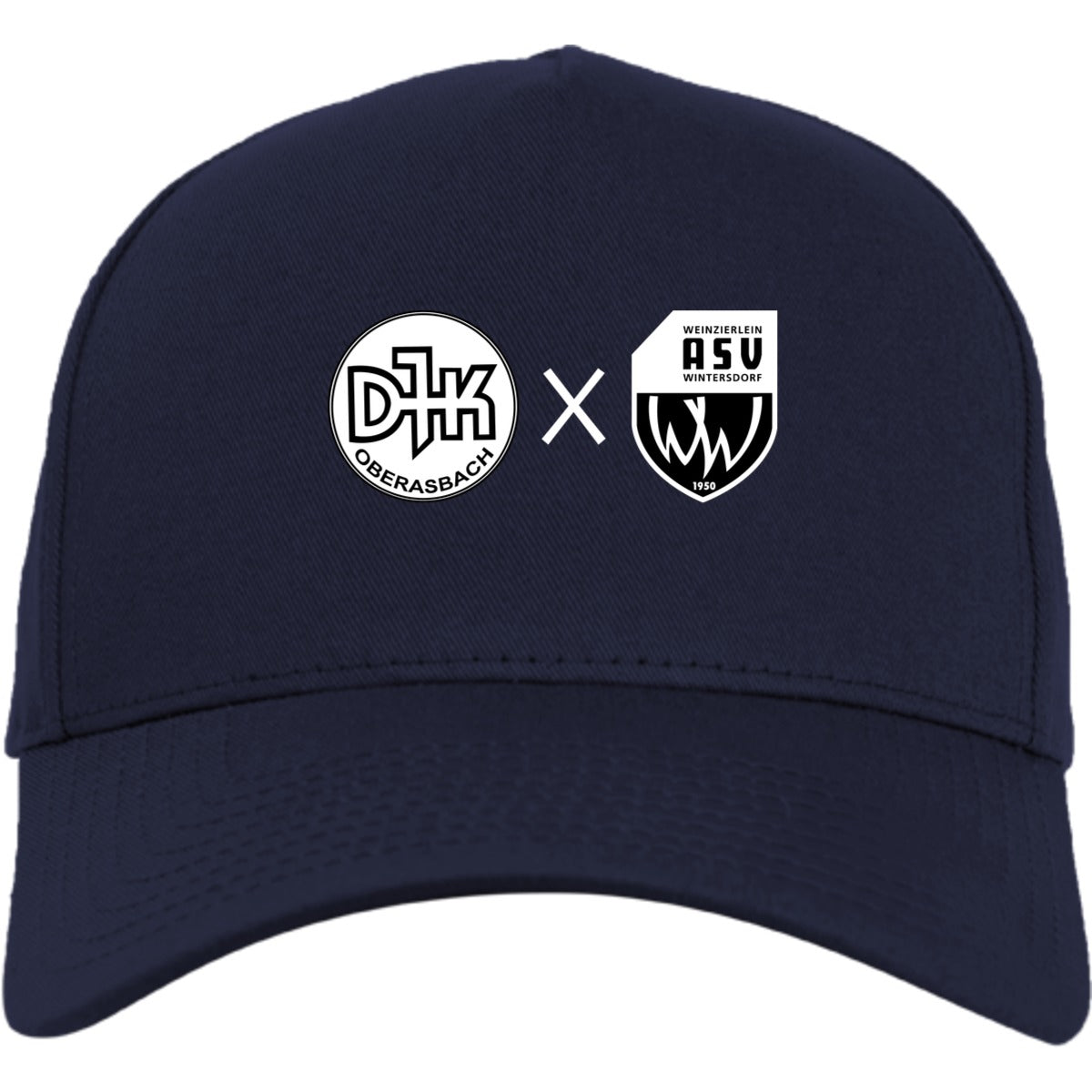Flexfit 5-Panel Curved Classic Cap mit Snapback FX7707 – Neues Design Navy Vorderseite