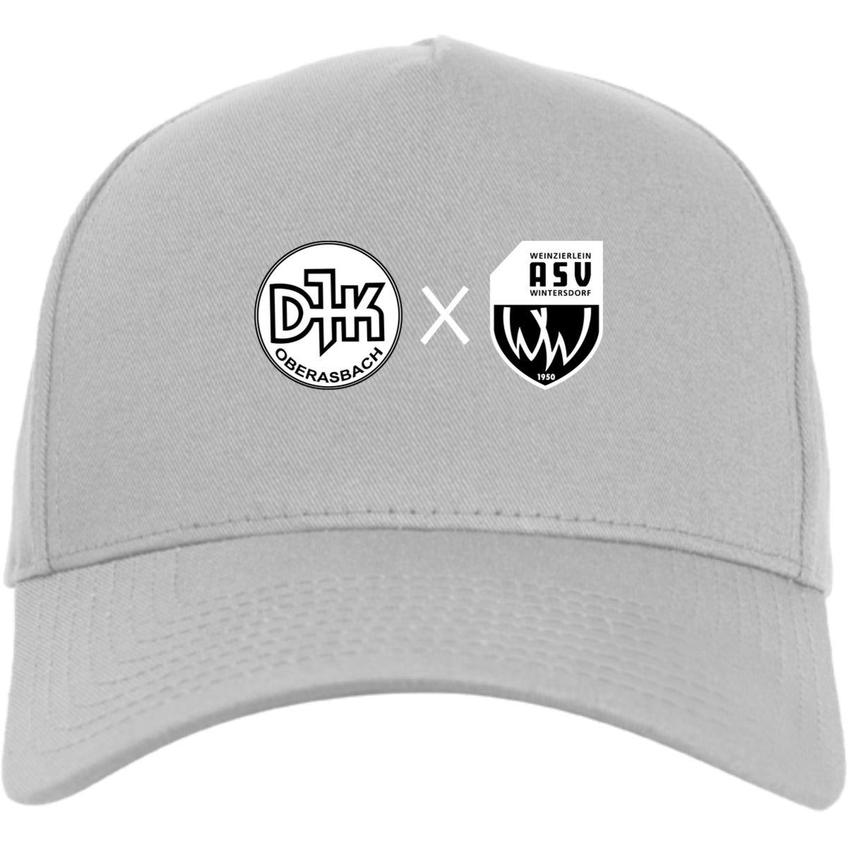 Flexfit 5-Panel Curved Classic Cap mit Snapback FX7707 – Neues Design White Vorderseite