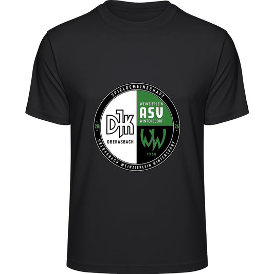 Aktion Sport T-Shirt Herren JC001 VA-JC001 – Vereinslogo mittig Jet Black Vorderseite