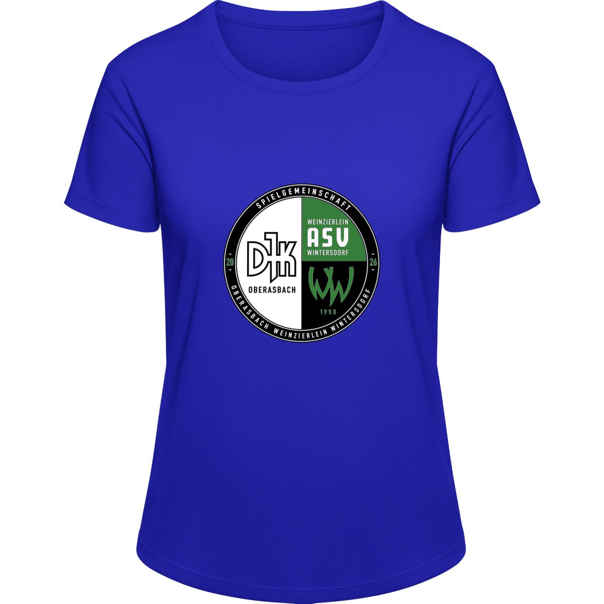 Aktion Sport T-Shirt Damen JC005 VA-JC005 – Vereinslogo mittig Reflex Blue Vorderseite