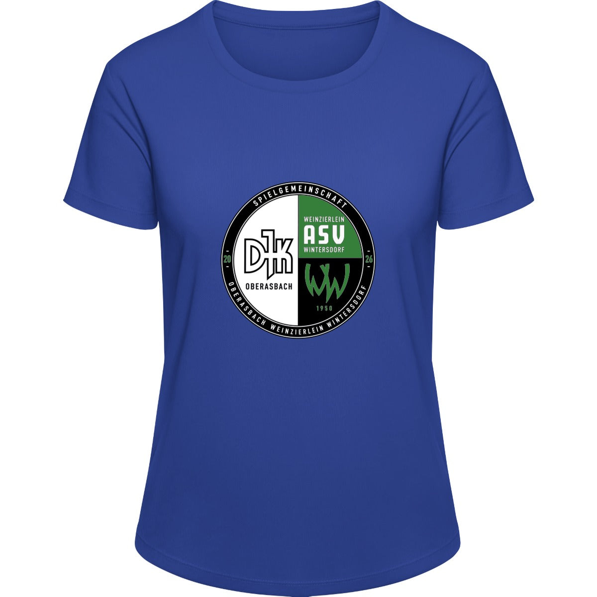 Aktion Sport T-Shirt Damen JC005 VA-JC005 – Vereinslogo mittig Royal Blue Vorderseite
