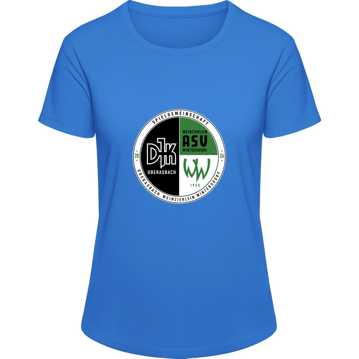 Aktion Sport T-Shirt Damen JC005 VA-JC005 – Vereinslogo mittig Sapphire Blue Vorderseite