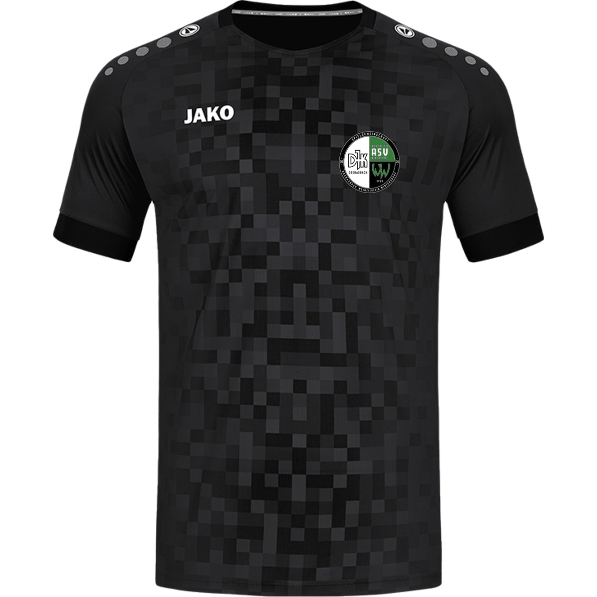 4241-Jako-Pixel-Unisex – Vereinslogo herzseitig Schwarz Vorderseite