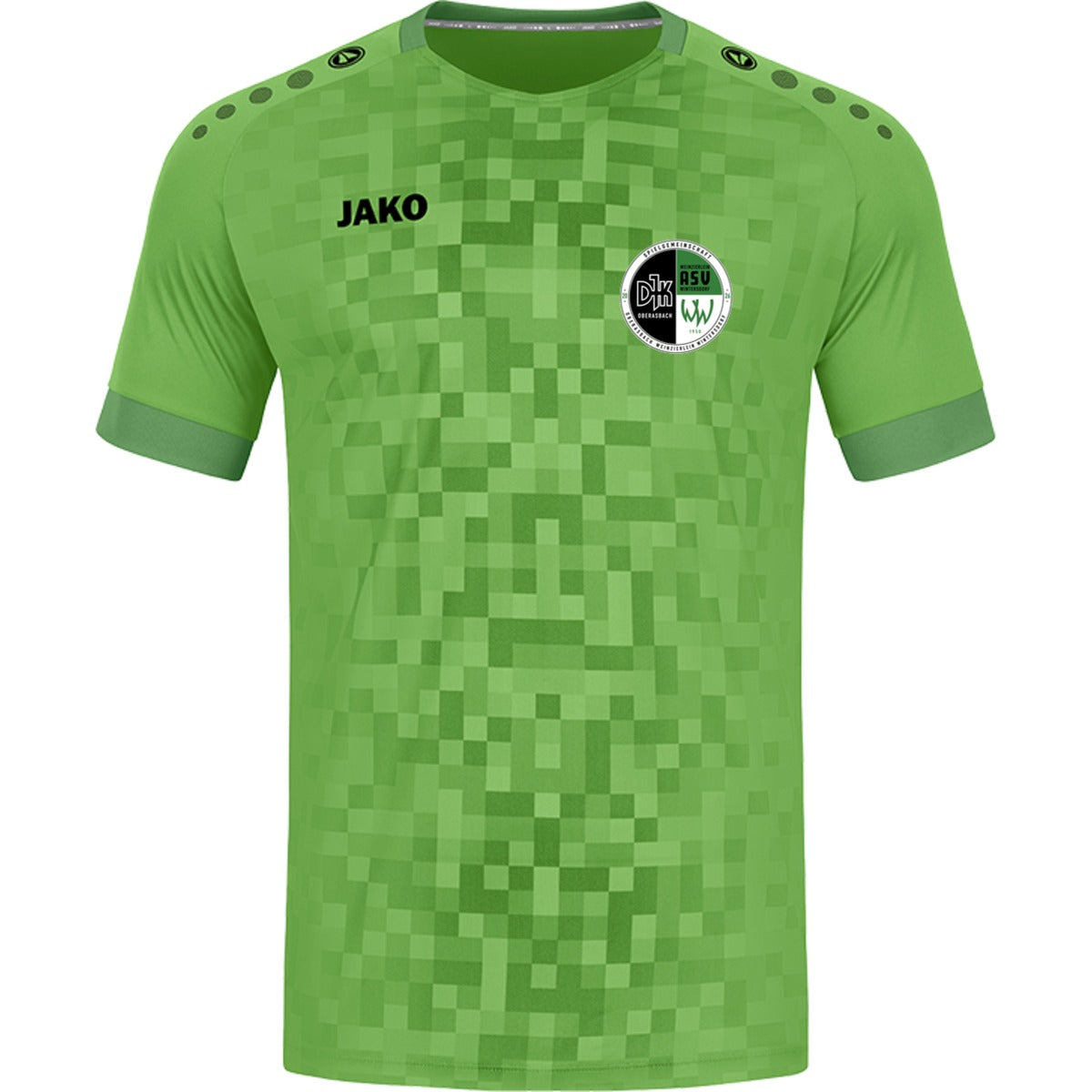 4241-Jako-Pixel-Unisex – Vereinslogo herzseitig Soft Green Vorderseite