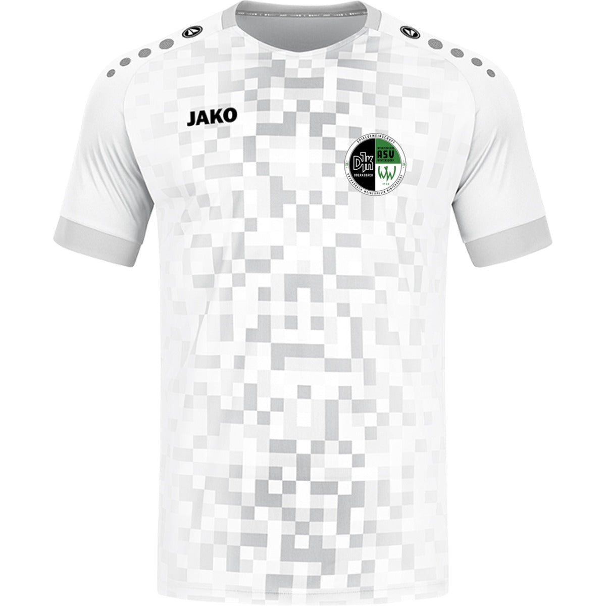 4241-Jako-Pixel-Unisex – Vereinslogo herzseitig Weiß Vorderseite