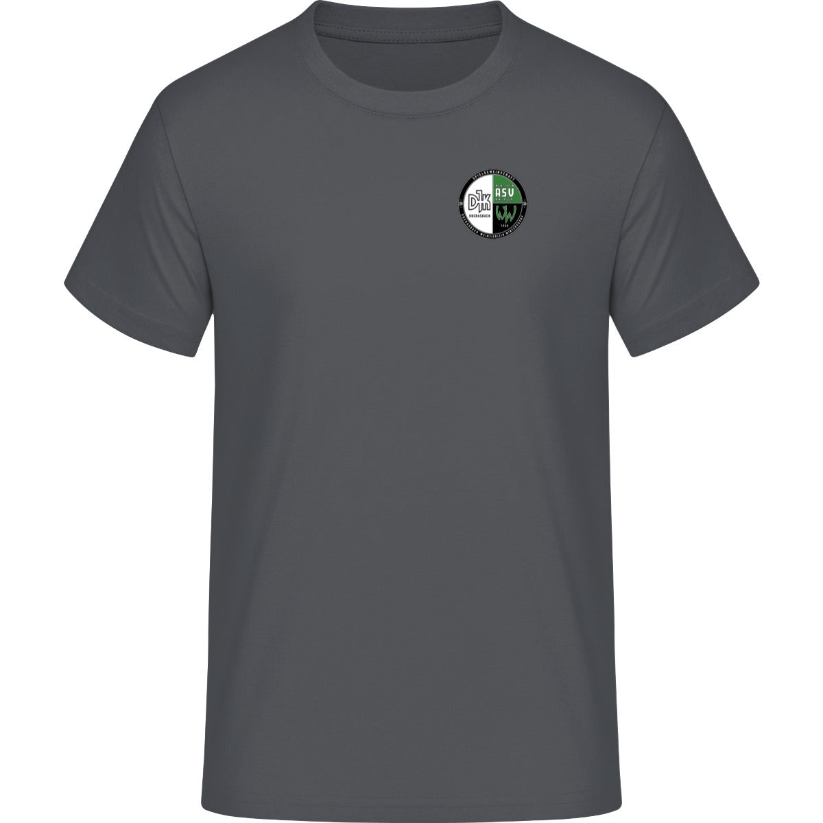 NO. 293 HAKRO T-SHIRT HEAVY – Vereinslogo herzseitig Graphit Vorderseite