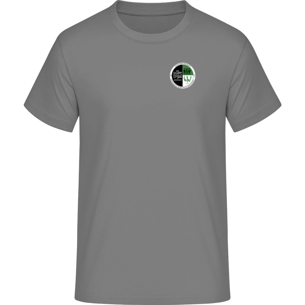 NO. 293 HAKRO T-SHIRT HEAVY – Vereinslogo herzseitig Grau Meliert Vorderseite