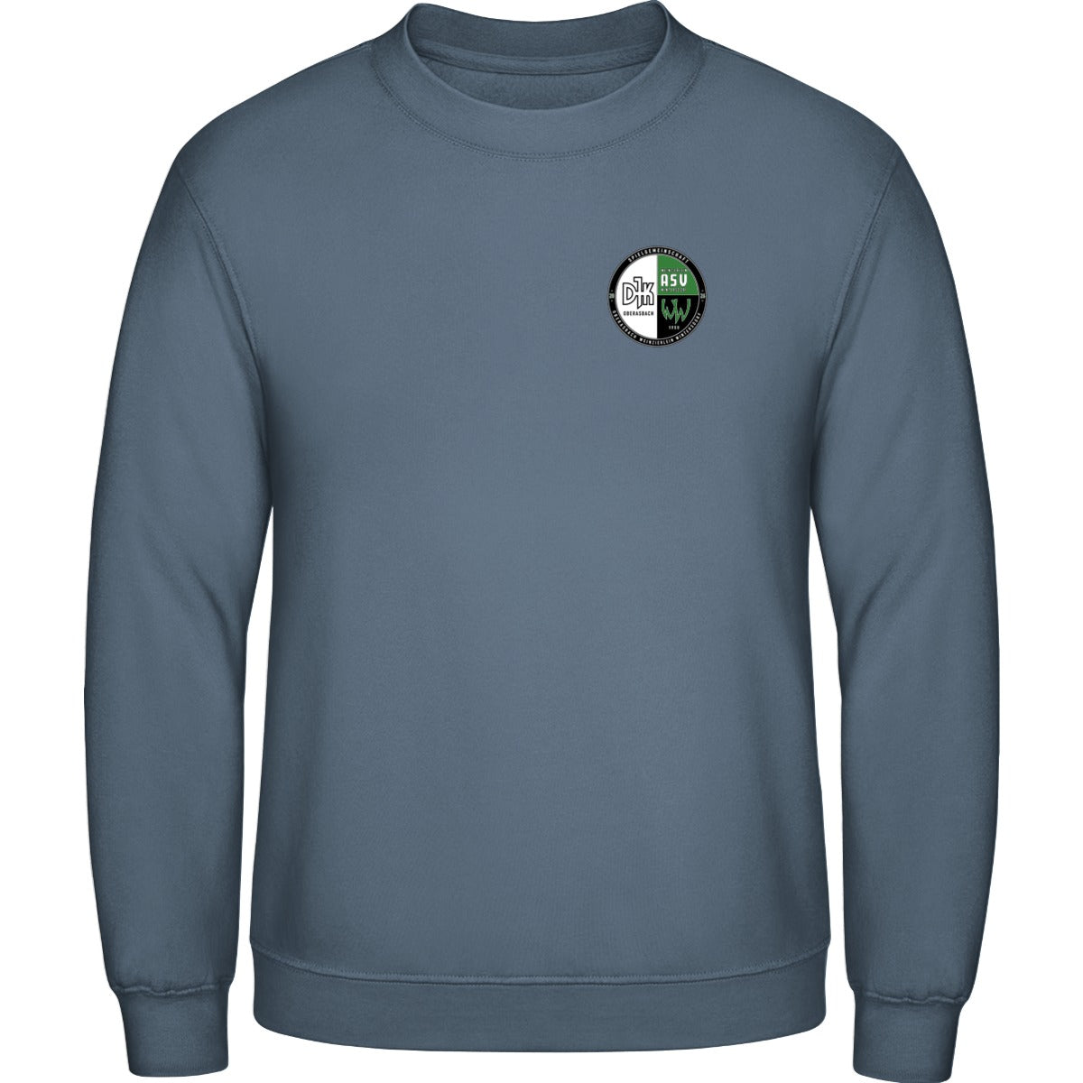 AWDis Sweat Basic Sweatshirt Herren JH030 – Vereinslogo herzseitig Airforce Blue Vorderseite