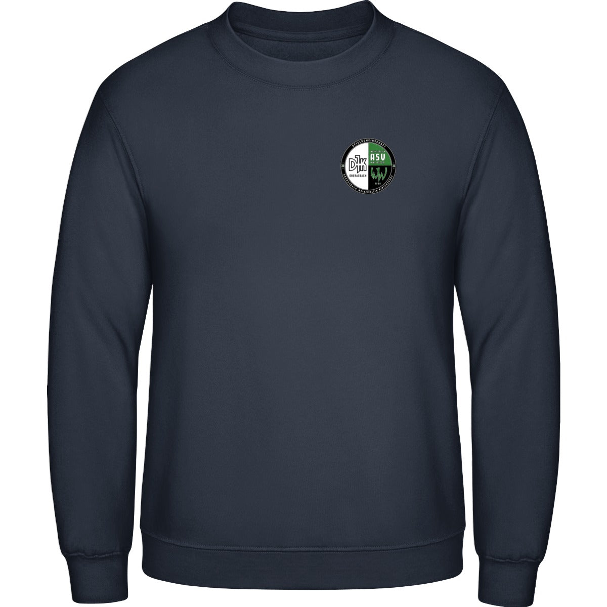 AWDis Sweat Basic Sweatshirt Herren JH030 – Vereinslogo herzseitig Black Smoke Vorderseite