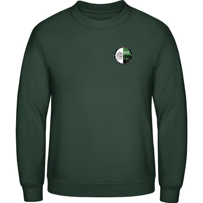 AWDis Sweat Basic Sweatshirt Herren JH030 – Vereinslogo herzseitig Bottle Green Vorderseite