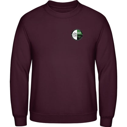 AWDis Sweat Basic Sweatshirt Herren JH030 – Vereinslogo herzseitig Burgundy Vorderseite