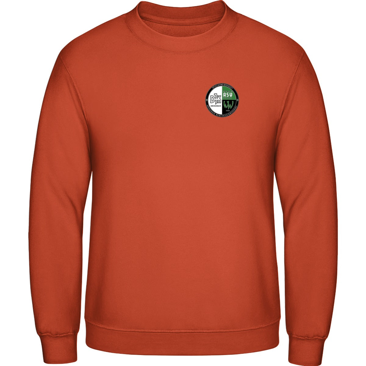 AWDis Sweat Basic Sweatshirt Herren JH030 – Vereinslogo herzseitig Burnt Orange Vorderseite