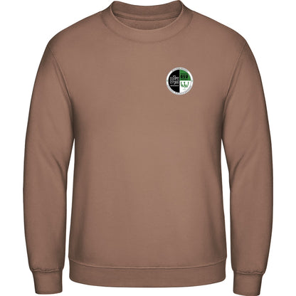 AWDis Sweat Basic Sweatshirt Herren JH030 – Vereinslogo herzseitig Caramel Latte Vorderseite