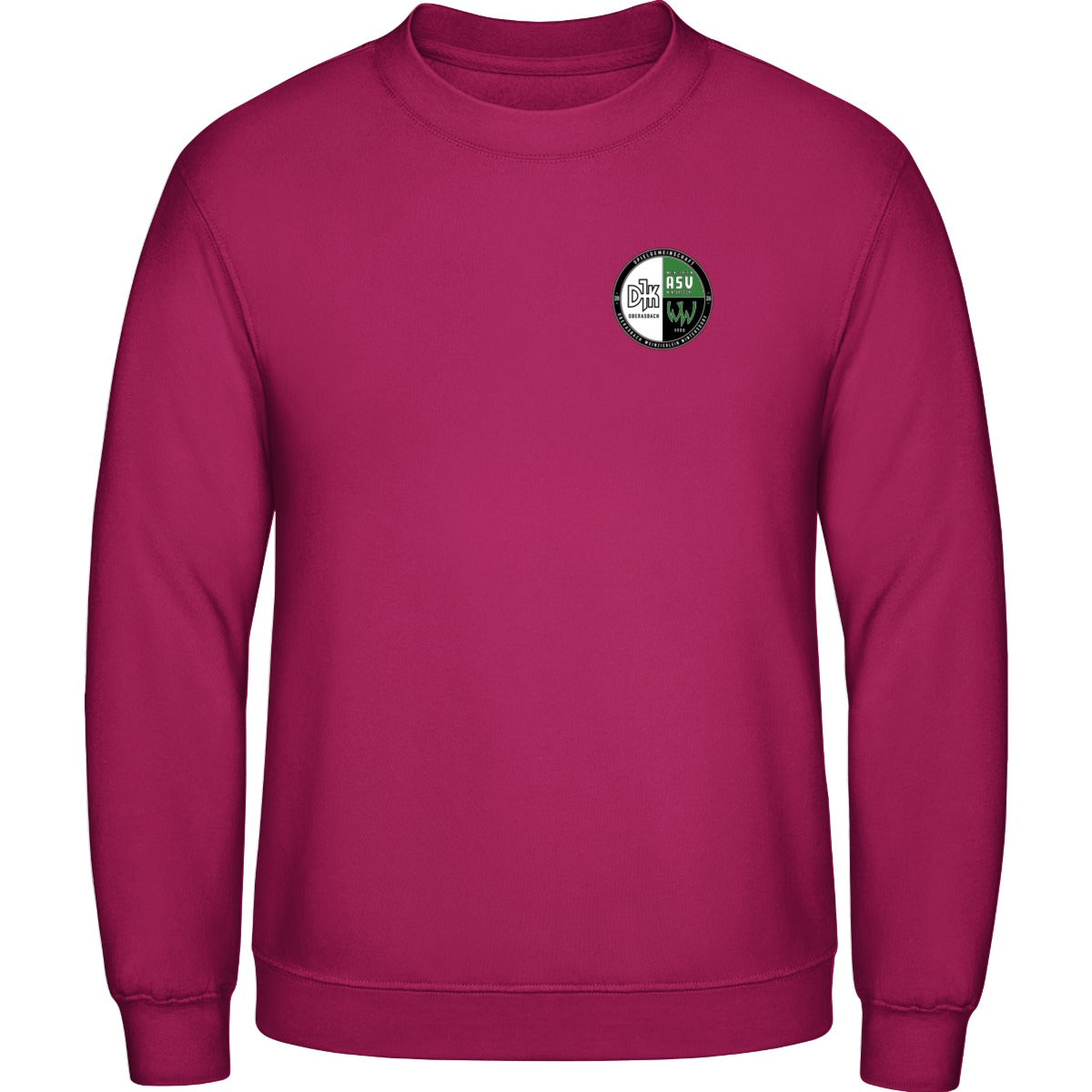 AWDis Sweat Basic Sweatshirt Herren JH030 – Vereinslogo herzseitig Cranberry Vorderseite
