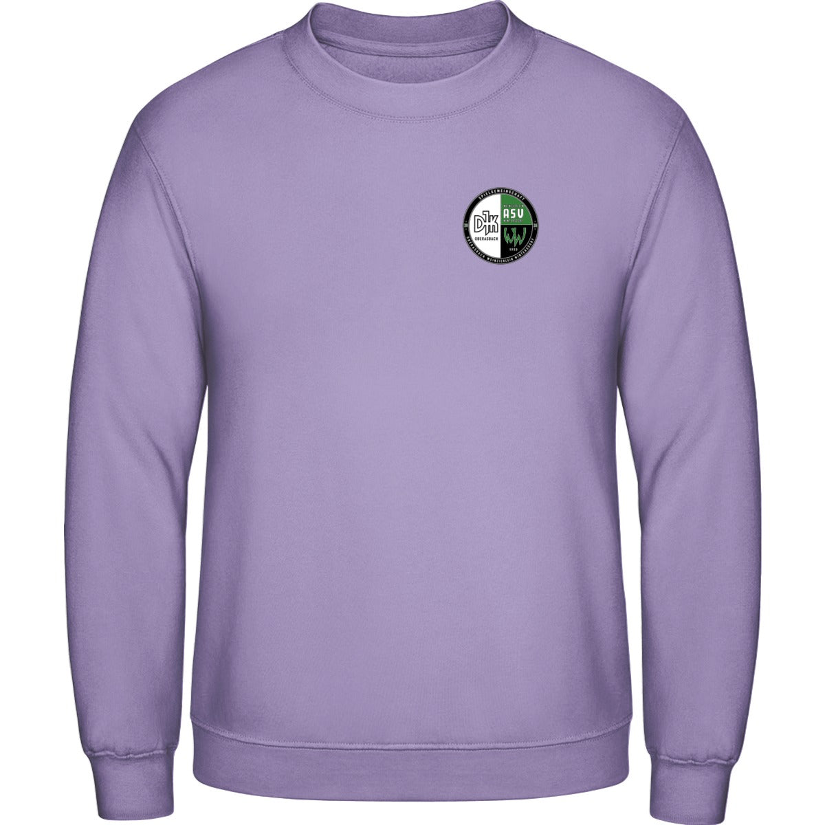 AWDis Sweat Basic Sweatshirt Herren JH030 – Vereinslogo herzseitig Digital Lavender Vorderseite