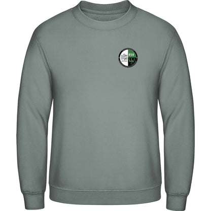 AWDis Sweat Basic Sweatshirt Herren JH030 – Vereinslogo herzseitig Dusty Green Vorderseite