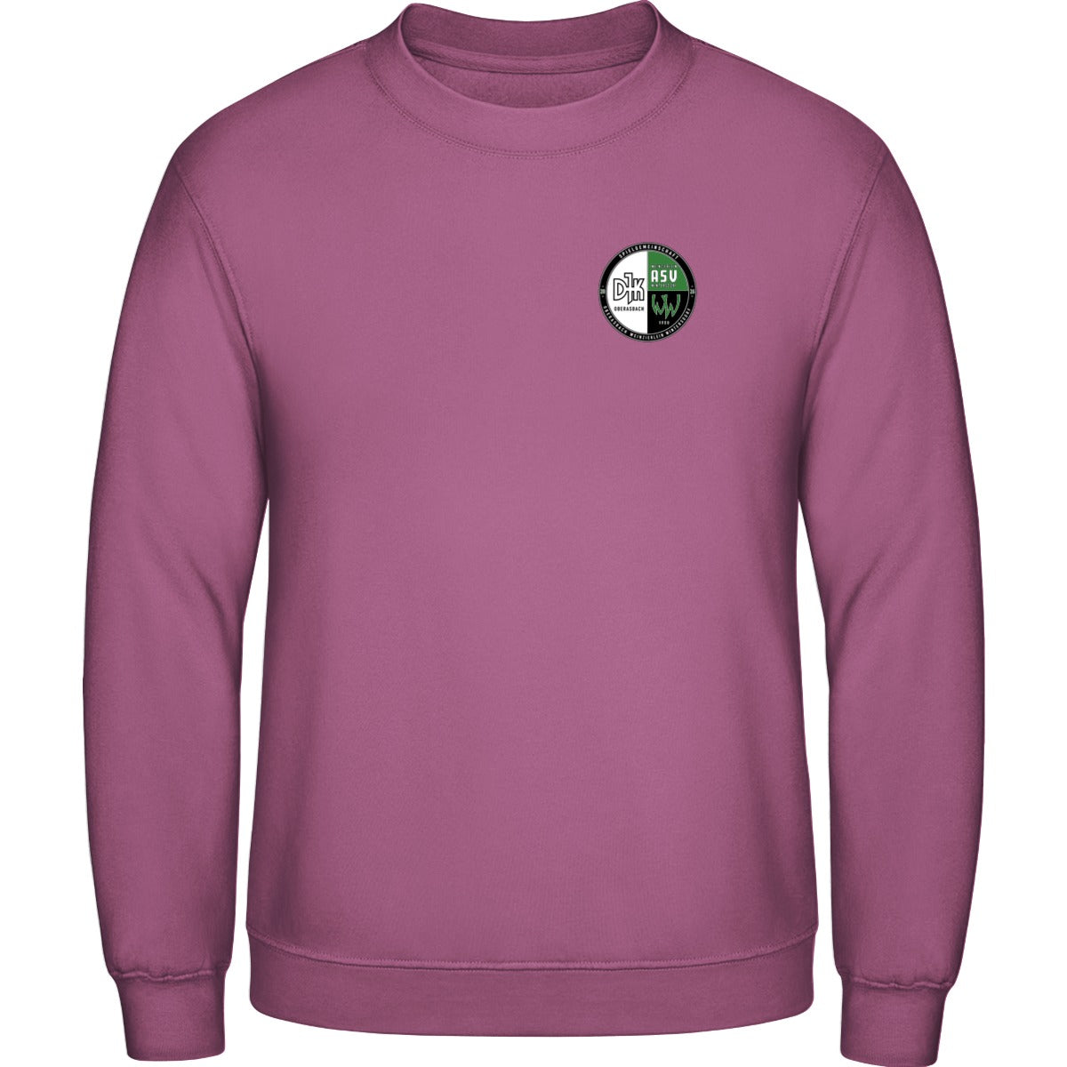 AWDis Sweat Basic Sweatshirt Herren JH030 – Vereinslogo herzseitig Dusty Rose Vorderseite